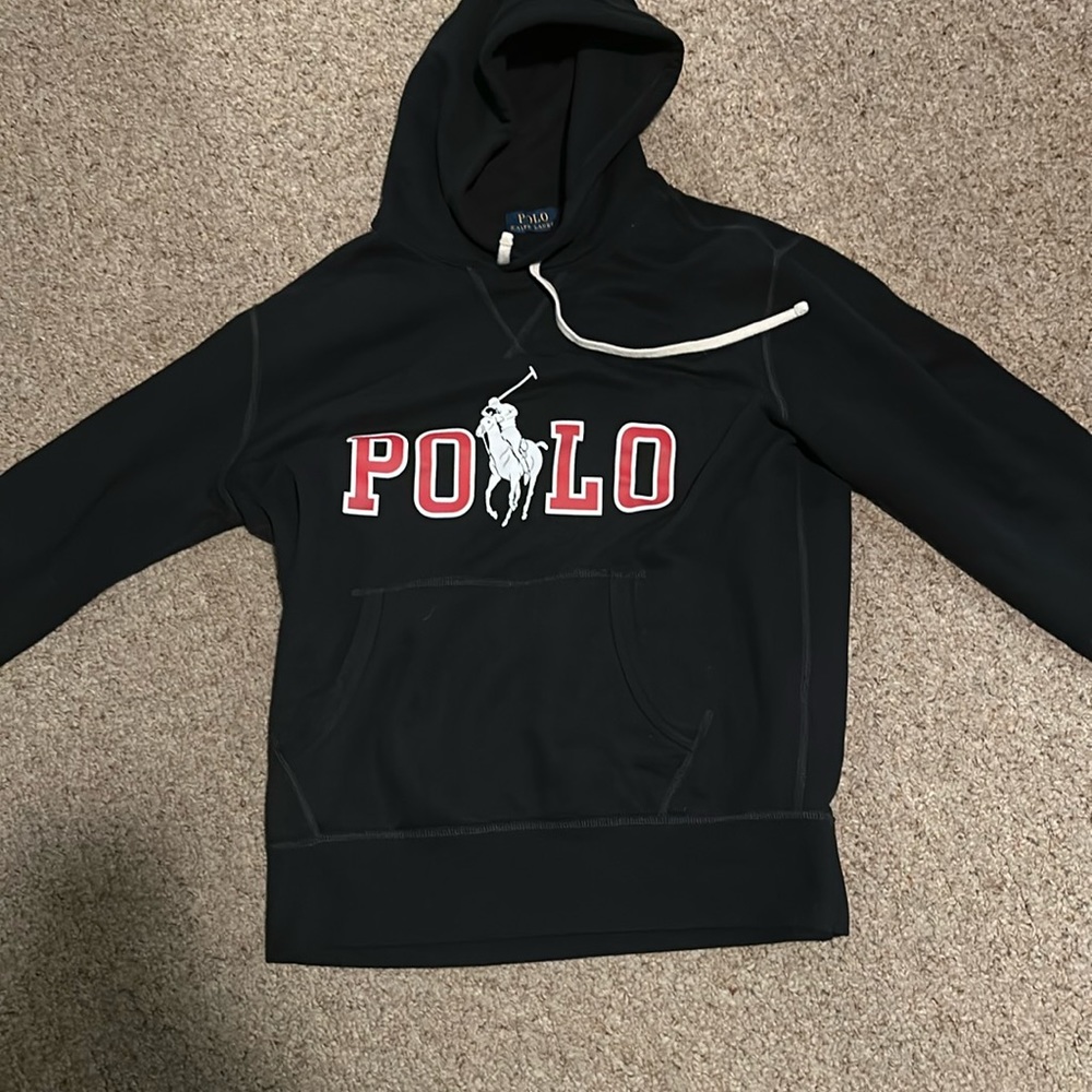 Medium black and red polo hoodie